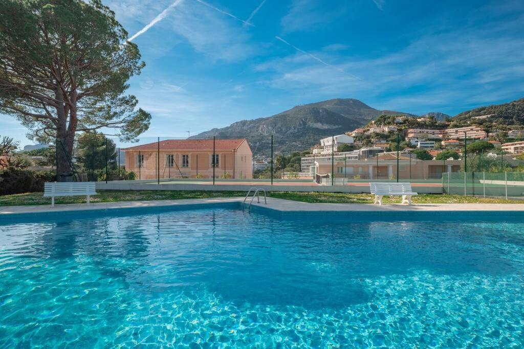 Appartement Familial 6P, Avec Piscine Et Tennis, Proche Mer Roquebrune-Cap-Martin Kültér fotó