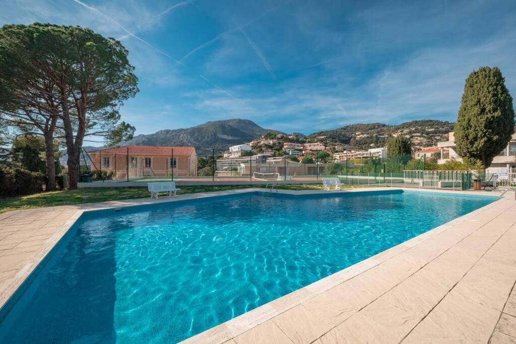 Appartement Familial 6P, Avec Piscine Et Tennis, Proche Mer Roquebrune-Cap-Martin Kültér fotó
